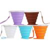 Silicone Folding Cup with Lid Retractable Kettle Lightweight to Carry Outdoor Use Travel Environment-Friendly Cup Gift Cup