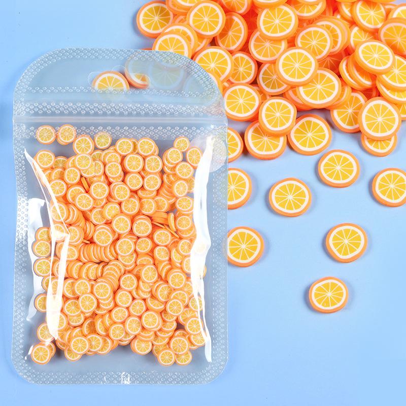 10 г 3D Фруктовая серия Мягкий глинистый ломтик Клубника Лимон Блеск для ногтей Арт Деко дизайн DIY принадлежности для нейл-арта