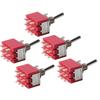 5Pcs ONON 2 Position Toggle Switch 3PDT 9 Pin 6mm 2A 250VAC 5A 125VAC