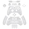 eXtremeRate Full Shell Button Set for Xbox Series X S Clear Replacement Side Rail Grip Front Backplate Cover for Xbox Core Wireless Controller