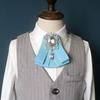 Polyester Rhinestone Bow Tie Solid Color Shirt Collar Luxury Ribbon Bow Tie  Daily