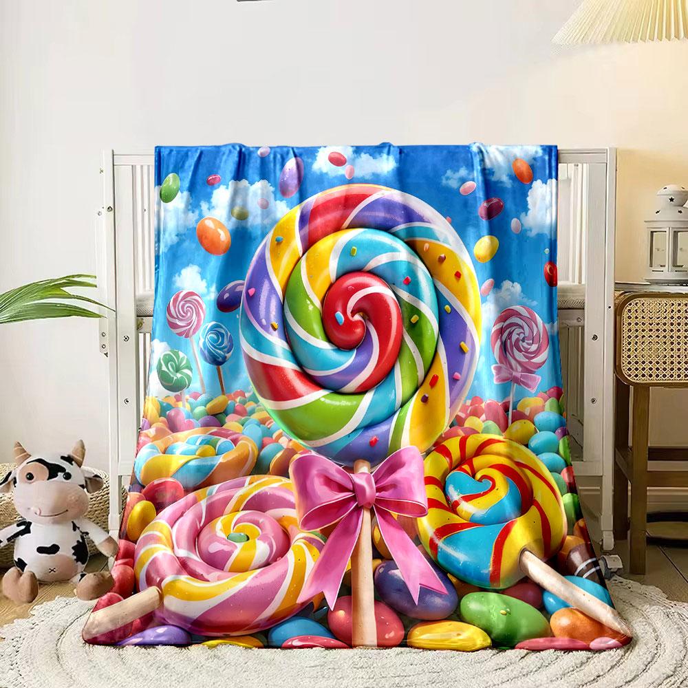 Colorful Candy Wonderland print blanket soft and cozy perfect for the living room bed sofa or a nap,gift