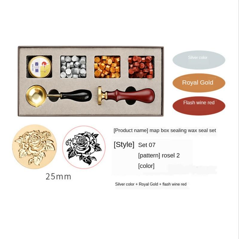 Набор штампов для сургучной печати «сделай сам», комплект съемных ложек для штампов, набор уплотняющих бусин, конверт, свадебная упаковка, подарки, открытка