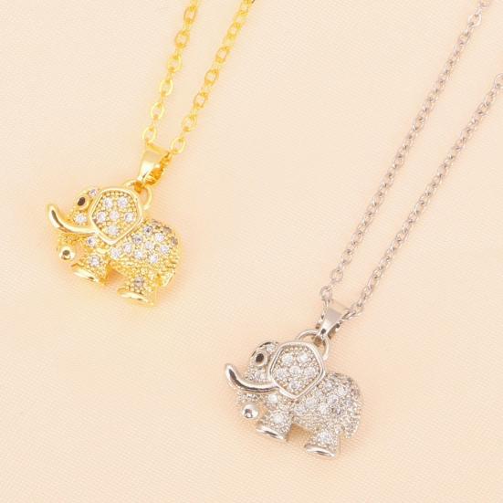 Ожерелье в виде слона для женщин, цепочка со слоном и ключицей, благоприятное украшение в виде животного для девушки