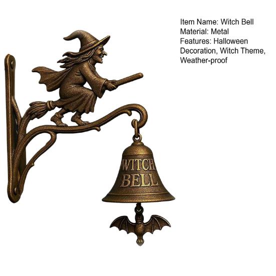 Хэллоуин Ведьма Колокольчик Винтажный Металлический Приветственный Дверной Звонок Колокольчик Лавочника Дом Офис