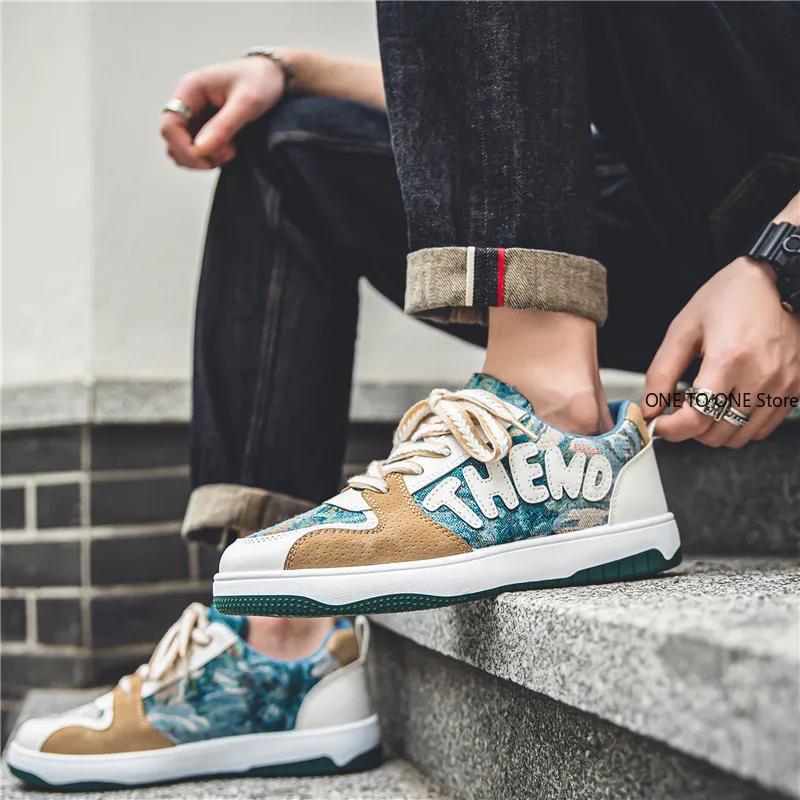Модная Роскошная Мужская Обувь Новые Повседневные Кроссовки для Бега для Мужчин На шнуровке Платформа Обувь для Тенниса Обувь для Скейтборда Уличная Zapatillas Hombre