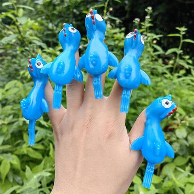 10 шт. Летающая курица катапульта резиновая курица катапульта для пальцев эластичная курица-стрелок для детей для веселья в помещении и на открытом воздухе