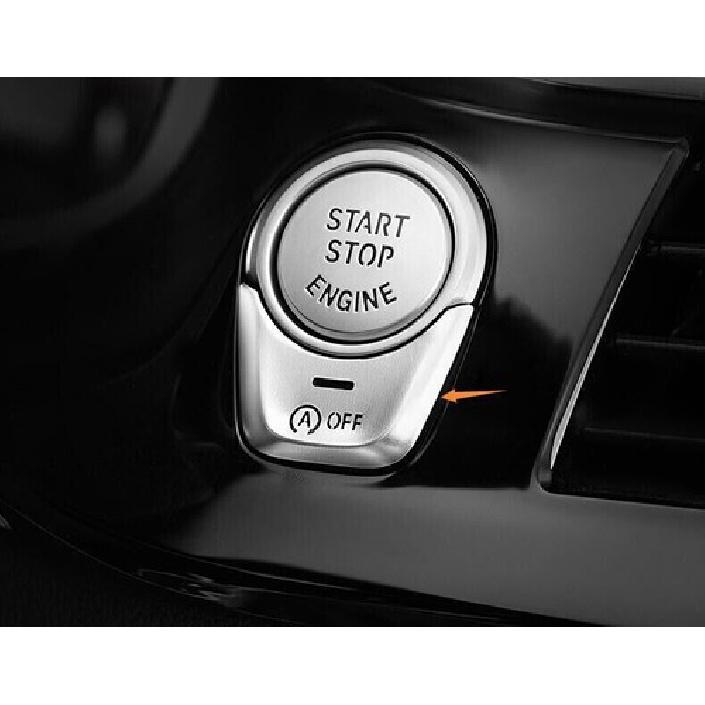 Для BMW 5 серии Автомобиль Кнопка запуска двигателя в одно касание 2018-22 Накладка Декоративная Накладка Серебристый Алюминий