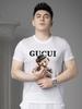 European Goods Men's Cartoon Bear Print Short sleeve T-shirt 2025 New Summer Fashion Brand T-shirt Casual Half Sleeve Top