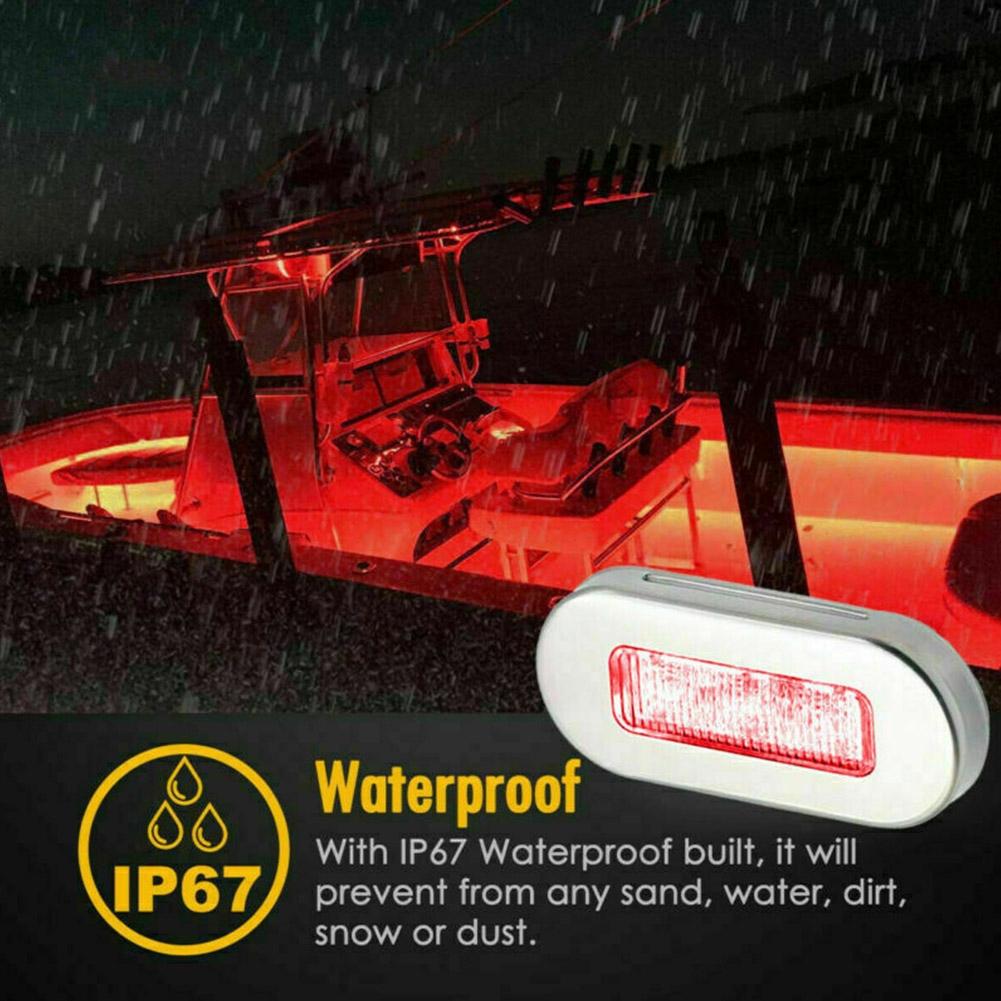 Водонепроницаемый маркерный огонь Яхта Морская лодка 3 светодиода 4x