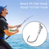 5 Pcs Barbed Fishing Hooks Bait Holder Hooks Freshwater Saltwater Fishing Hooks for Shrimp Lure Bass Carp Catfish Bait