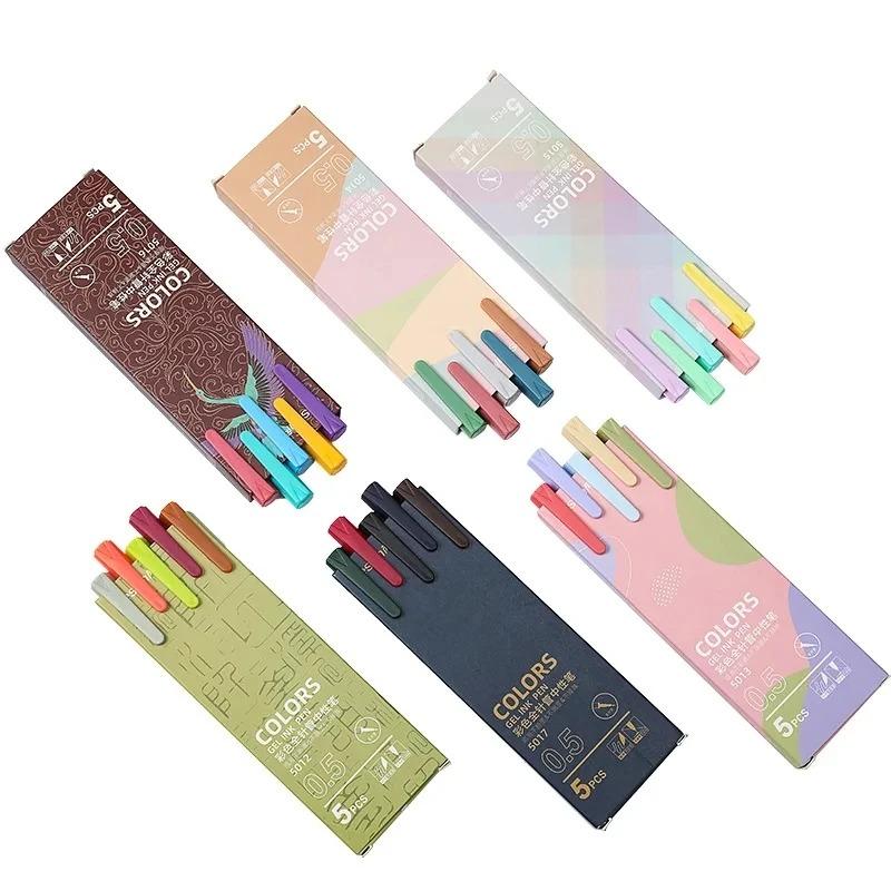 Xiaomi 5/10/30 colors Morandi /Macaron Gel Pens Set Vintage Pen 0.5mm Fine Ink,for Writing Hand Account,Drawing Markers Stationery