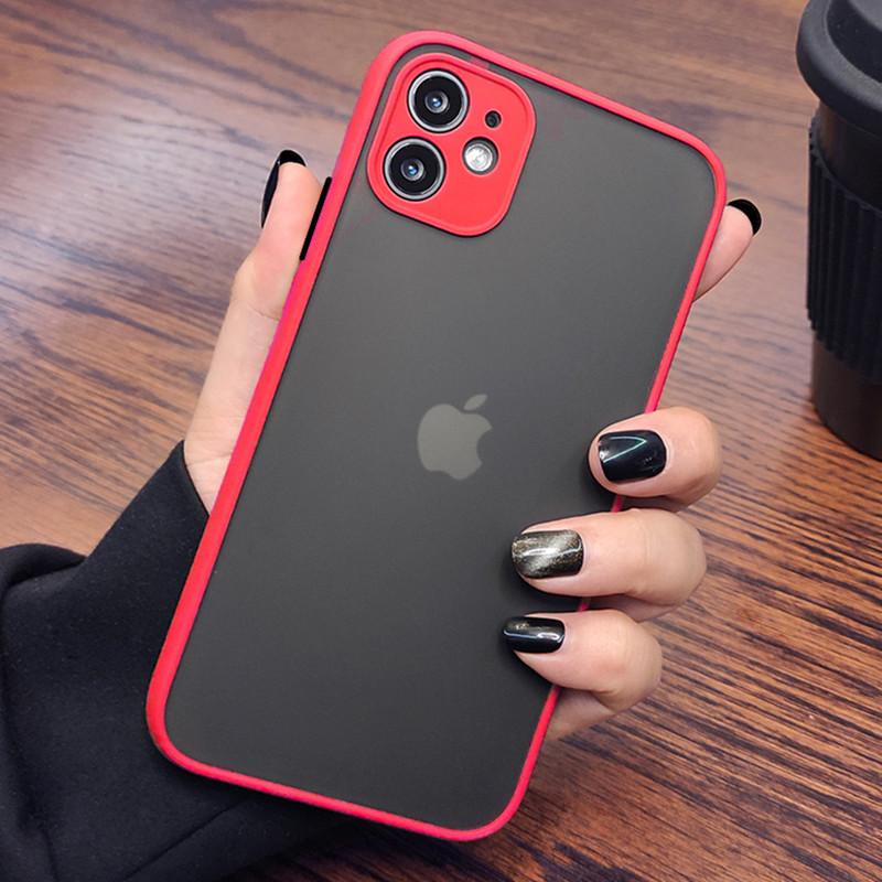 Shockproof Silicone Bumper Phone Case For Apple iPhone 12 13 11 Pro Max Mini X XR XS Max Luxury Transparent Matte Cover