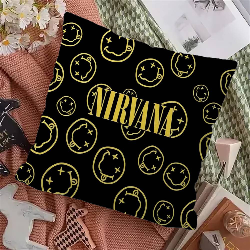 N-Nirvana American Rock Band Cushion Cover Decorative Pillow Sofa Home Decor Case Pillow Cases