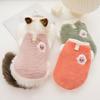 Pet Cat Clothing for Autumn and Winter, Flannel Embroidered Thickened Warm Dog and Cat Clothes, Dog Supplies