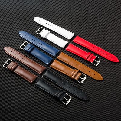 Кожаный ремешок для часов, мужской и женский ремешок для часов из натуральной кожи, универсальная пряжка, аксессуары для часов, водонепроницаемый ремешок из воловьей кожи, аксессуары