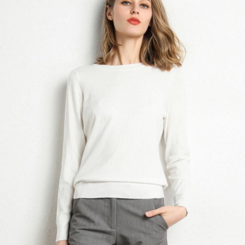 10 цветов, рубашка с круглым вырезом, свитер, женский пуловер с короткими рукавами и длинными рукавами, однотонный вязаный свитер