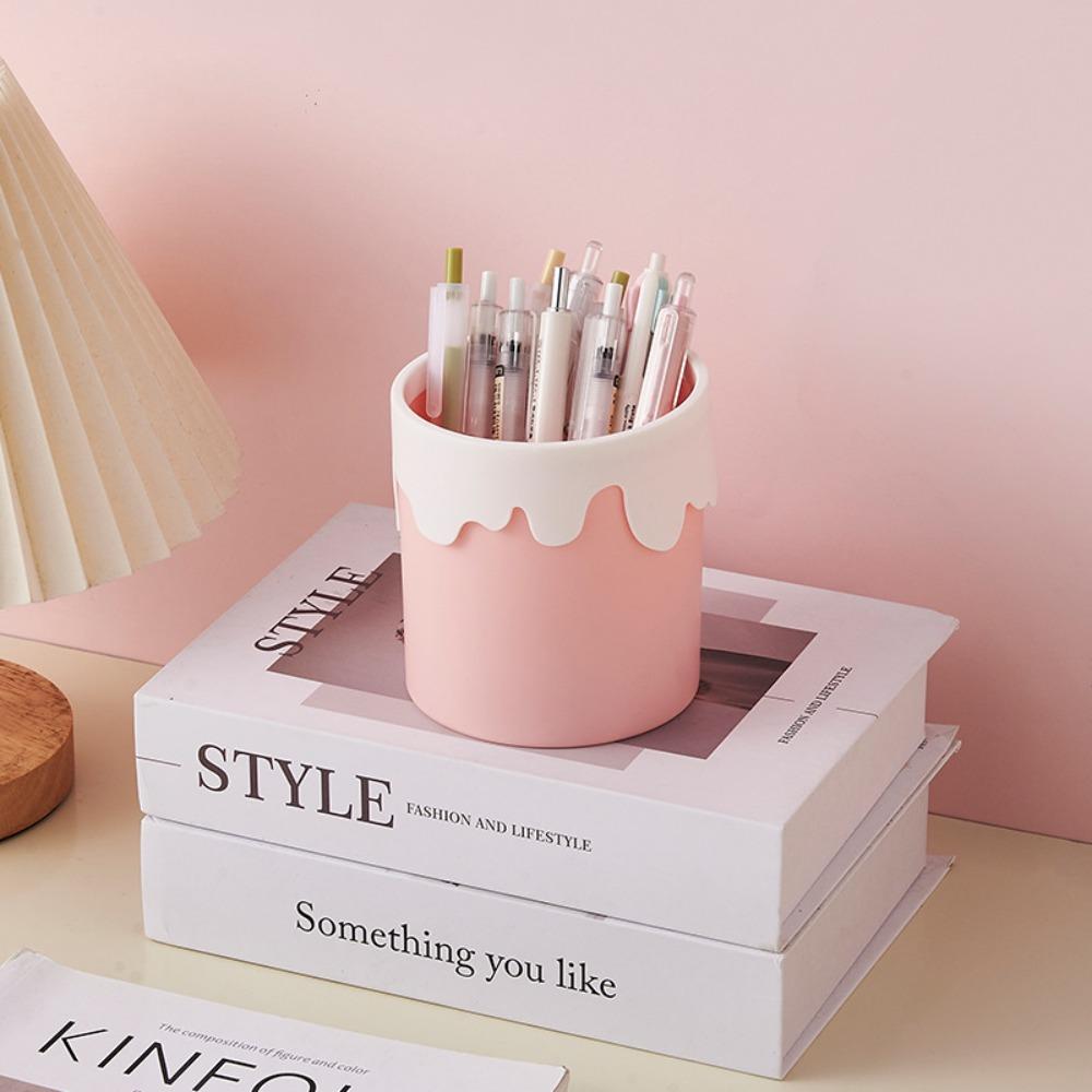 Plastic Pencil Storage Box Interesting Stationery Organizer Snail Pen Holder Desktop Decor