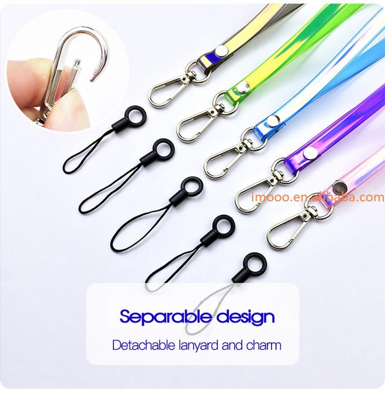 Factory Price Laser Discolor Weaving Lanyard for Keys ID Card Mobile Phone Neck Strap for Phone USB Badge Holder Hang Rope