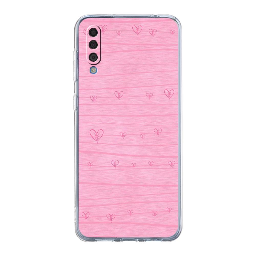 Чехол для Samsung A14 A50 A70 A30 A40 A20E A10S A20S A02S A04S A12 A22 A32 A34 A42 A52 5G A54, золотой, розовый, розовый, с блестящими сердечками, чехол