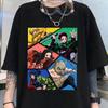 25 New Hot Anime Kamado Tanjirou Kamado Nezuko Agatsuma Zenitsu Hashibira Inosuke Print Women Men Fashion Short Sleeve Tops