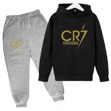 Костюмы для косплея Криштиану Роналду CR7 Детский Футбольный Идол Детский Набор с Худи и Штанами Детская Высококачественная Одежда для Мальчика и Девочки Спортивный Костюм