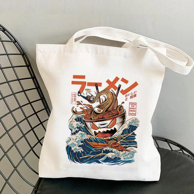 Сумка-шоппер The Great Retro Wave с розовым принтом Kawaii Bag Harajuku, женская сумка для покупок, холщовая сумка-шоппер для девочек, женская сумка на плечо