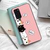 Cartoon Cute Cats Background Phone Case Silicone PC+TPU For Samsung S10 20 30 22 23 24 Plus Lite Ultra Cover