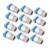 12Pcs Pneumatic Fitting Push Connector 3D Printer Extruder Accessories CR10 M10 Thread