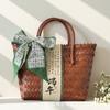 Новая креативная подарочная коробка для фестиваля лодок-драконов 2025, подарочная ретро плетеная вручную сумка, сумочка