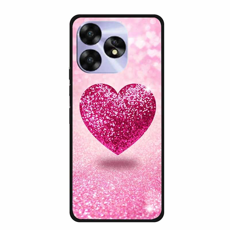 For Umidigi A15c A15 Case Painted Black Bumper TPU Soft Silicone Phone Cover For Umidigi A15 Cases A 15 15T Coque Funda Capa Cat