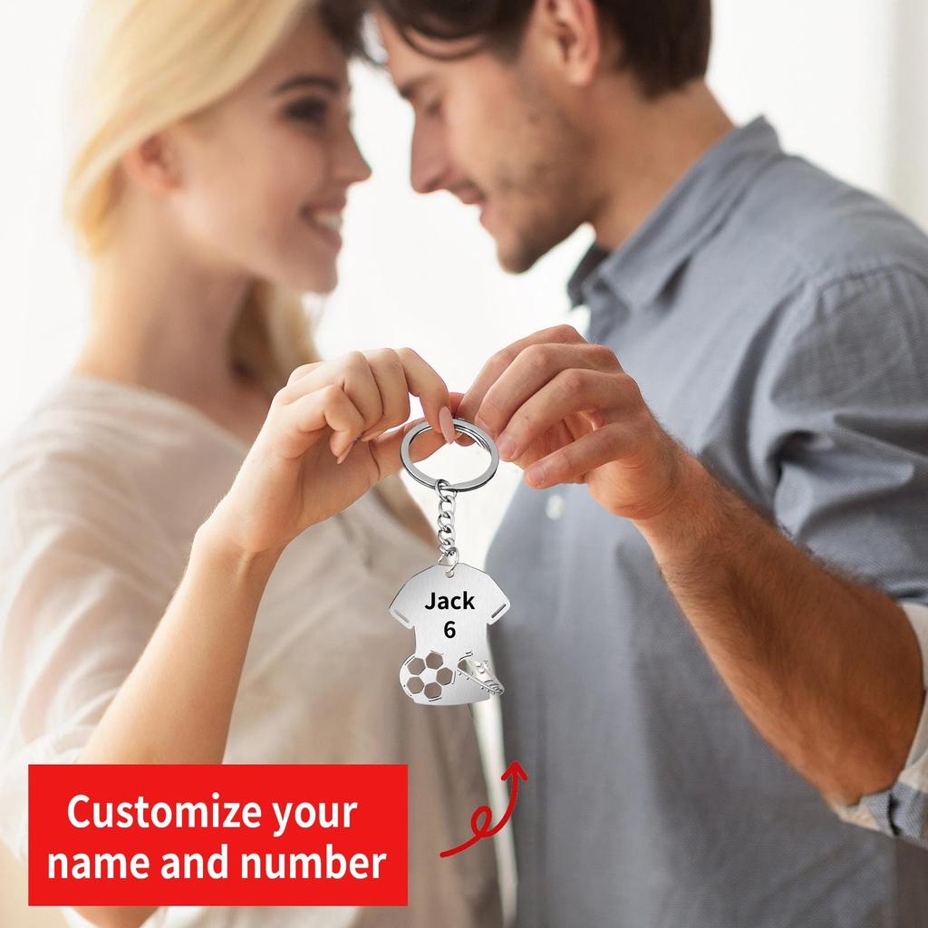 Personalized Name Number Keychain Custom Stainless Steel Keychain