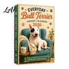 Birthday Gift for Children Everyday Bull Terrier Advent Calendar 2026 24 Day Christmas Countdown with Decoration Home Acrylic Ornaments Decorative
