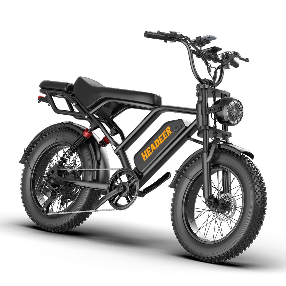 HEADEER BK20 Adult E-Bike 48V20AH Battery 750W Motor Electric Bicycle 150KG Load 80KM Range 20 Inch Fat Tires Off-Road E-Mountain Bike