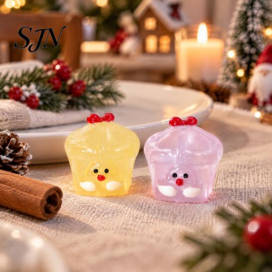 Unique Party Favor Gifts 12Pcs Glow in Dark Mini Christmas Gift Box Figurines, Luminous Elf Cute Desktop Decorations Ornaments, Tiny Statues for Micro