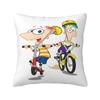 P-Phineas And F-Ferbs Pillow Cover Kawaii Pillow Case For Sofa Bedroom Home Decor Cushion Cover Soft Graphic Pillowcases Gift