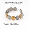 Stainless Steel Geometric Ring for Women Spiral Conch Open Adjustable Ring Personality Design for Banquet Vacation Jewelry Gifts