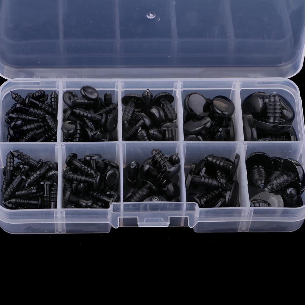 125 шт. Ассорти из пластика, красочные безопасные глаза/нос, кукла, ремесло, сделай сам