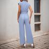 Новый женский повседневный комбинезон для поездок на работу с воротником-стойкой и безрукавкой