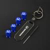 1Set Car Carbon Fiber Key Chain with Wheel Tire Valve Caps For Honda Civic Fit Jazz Accord Pilo CRV Odyssey HRV Mugen Accessory wsdm59
