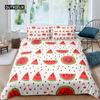 Watermelon Duvet Cover Set Hawaiian Bedding Set King Size Microfiber Summer Fruit Theme Comforter Cover for Kids Boys Girls Teen