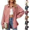 Women's Fashion Solid Color Lapel Button Knit Cardigan Top Coat Jacket