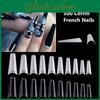 Coffin false nail tips for acrylic uv gel application manicure 500pcs false nails french nail art tips