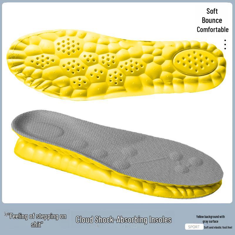 4D облачные спортивные стельки: Амортизирующие, дезодорирующие, дышащие, впитывающие пот, мягкие, обезболивающие, высокоэластичные военные тренировочные стельки.