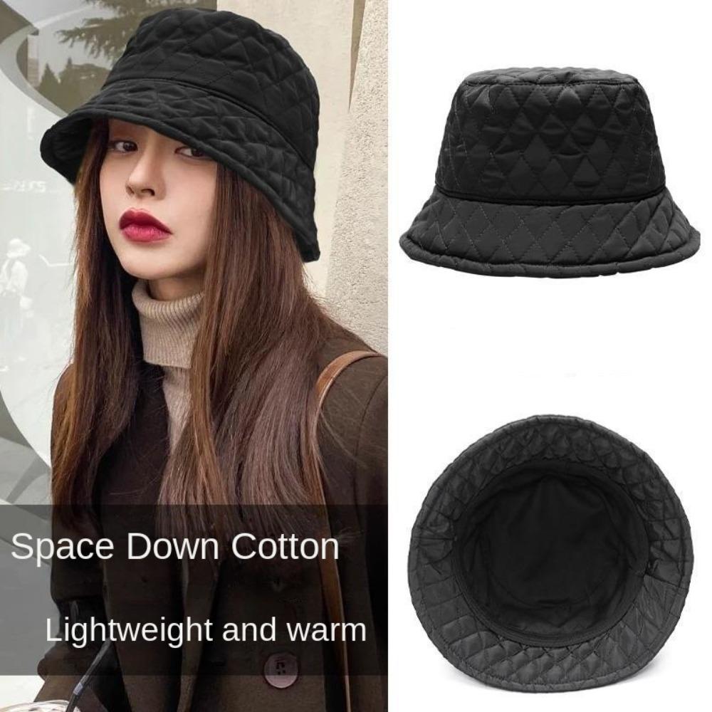 Теплая шляпа-ведро вафельная милая шляпа рыбака женская