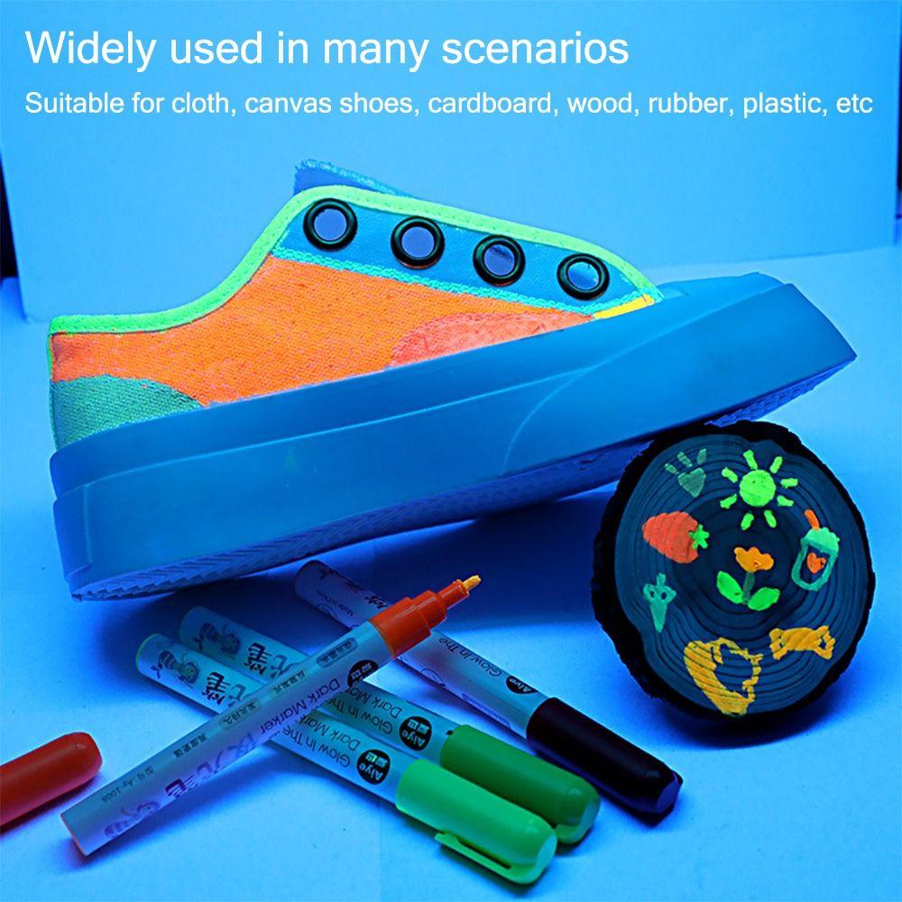 8 Colors Marker Pen Glowing In The Dark Highlighter Pen Hand Account Pen  School Office Supplies