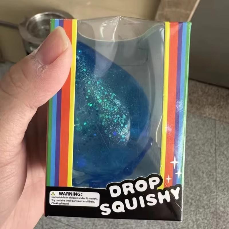 Needoh Сенсорная игрушка Блестящая форма капли воды Сквиши Снятие стресса Фиджет-игрушка для взрослых Успокоение тревожности Расслабление Неожиданные подарки