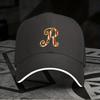 New 1pc, Adjustable "R" Letter Sandwich Baseball Cap, Lightweight Printed Women's Hat, "R" Letter Men's Trendy Cap, Ideal Gift f