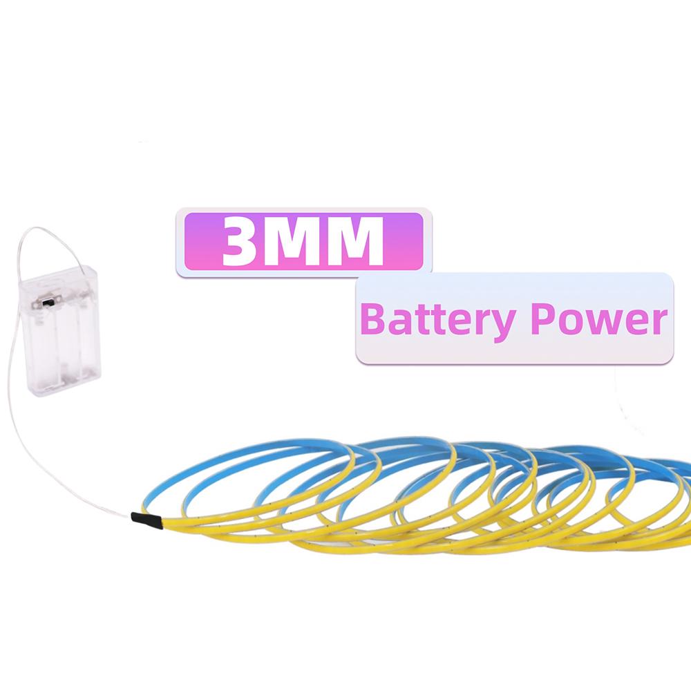Светодиодная лента COB 5V с датчиком движения 320 светодиодов/м Питание от 3 батареек AAA или USB 3 мм 5 мм 8 мм Для освещения шкафа, гардероба, кухни, лестницы