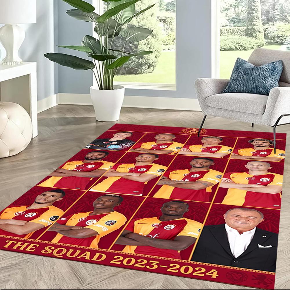 Galatasaray 37 Floor Rug Office Rug Perfect for Study room Dining Room Foyer Kitchen Anti-slip Rug Decorate Offices